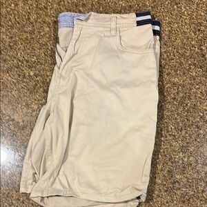 Izod Tan Flat Front Shorts for Casual Style